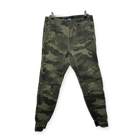 Hollister Pants Hollister Men Green Camo Drawstring Joggers Advanced Stretch Size Small Poshmark